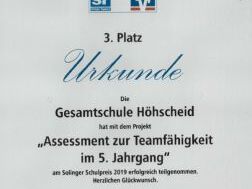 Solinger Schulpreis 2019