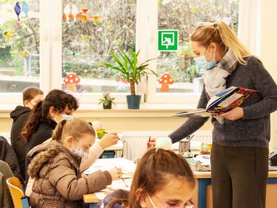 Individuelle Beratung während des Unterrichts