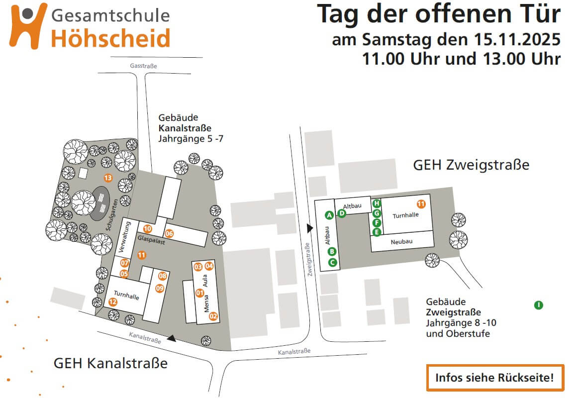 In einem Kartenausschnitt sind die 22 Stationen des Tages der offen Tür zu sehen